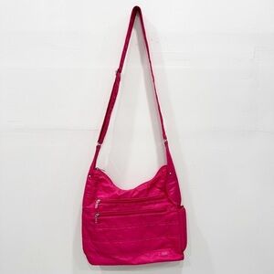 Lug Raspberry Pink Large Cable Car Shoulder Bag Crossbody Travel